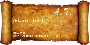 Adamis Teréz névjegykártya