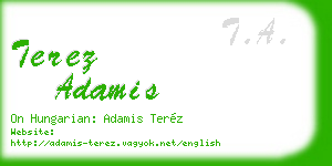 terez adamis business card